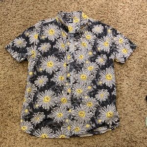 NEFF smiley daisy button down shirt